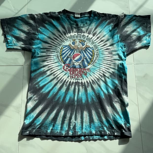 90s 그레이트풀 데드 25주년 기념 타이다이 티셔츠