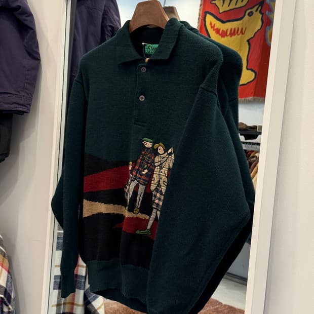 Seve 빈티지 울 카라 니트