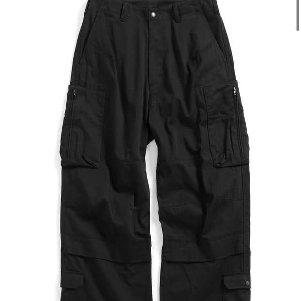 해칭룸 집 카고 워크팬츠 블랙 [1/xs]