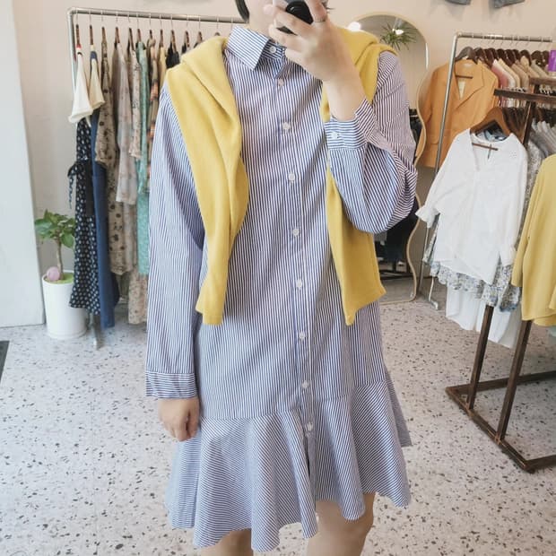 Forme 플레어 셔츠 원피스