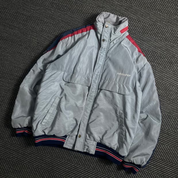 90s 아디다스 올드스쿨 배색 패디드 자켓y 4644