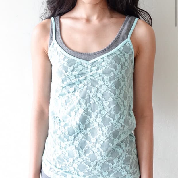 샵페어리 lace sleeveless (mint)