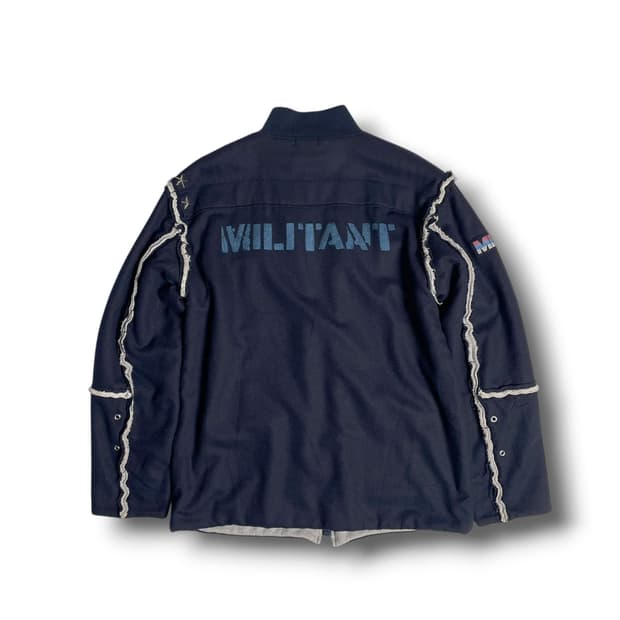 Milkboy 울블렌드 별 스냅 밀리터리 자켓