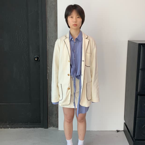 Gap 테이핑 스웻 블레이저