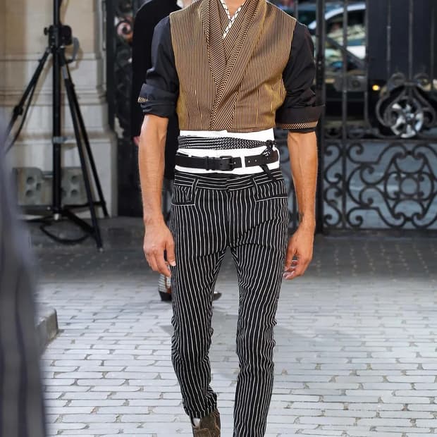 하이더아커만 16SS 컬렉션 숄카라 셔츠 베스트