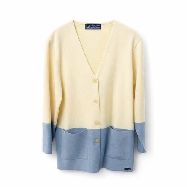 세인트제임스 배색 가디건 38