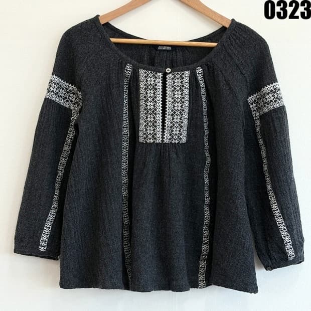 저널 스탠다드 울 자수 블라우스 니트 M 0323 