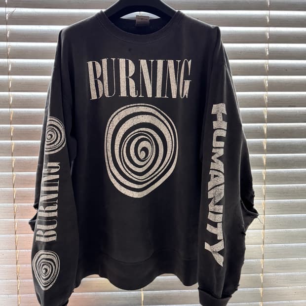 [XL] 세인트 미카엘 너바나 BURNING 스웻셔츠