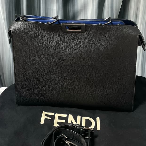 새제품) 펜디 피카부 레더 브리프케이스 백