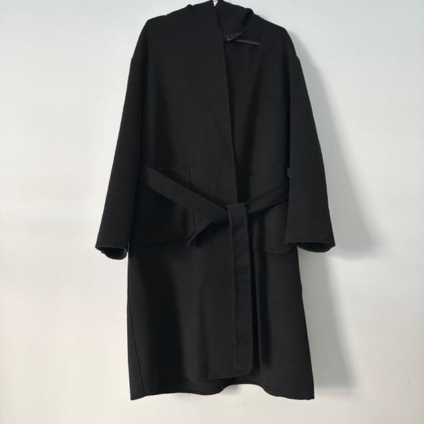 Hoody toggle coat / black