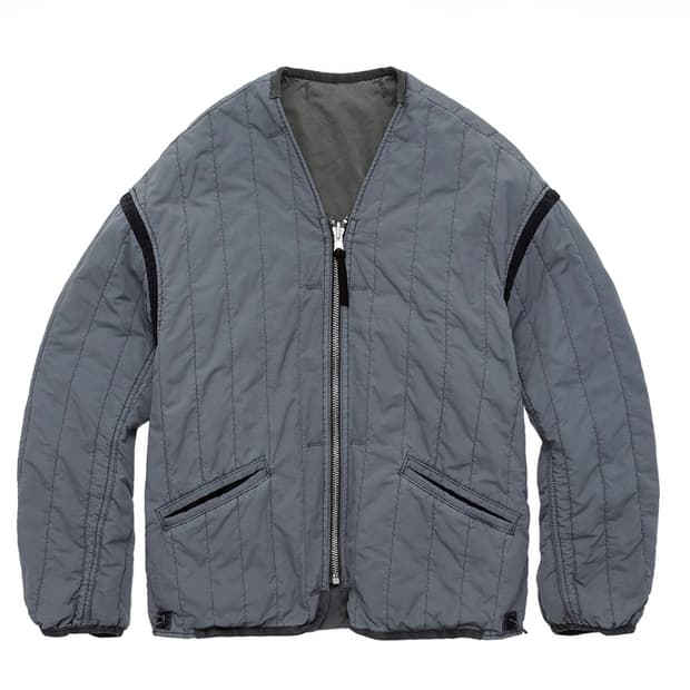 폴리테루 리버시블 라이너 자켓 세이지 그레이+제이드