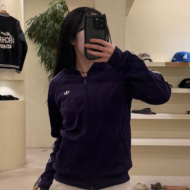 아디다스 슈퍼스타 퍼플 트랙탑 져지 U130