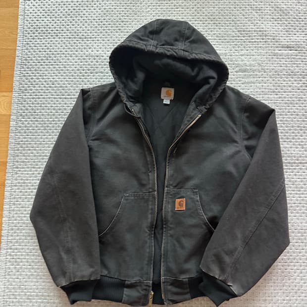 [S] 칼하트 j130 샌드스톤 덕 액티브 자켓 블랙