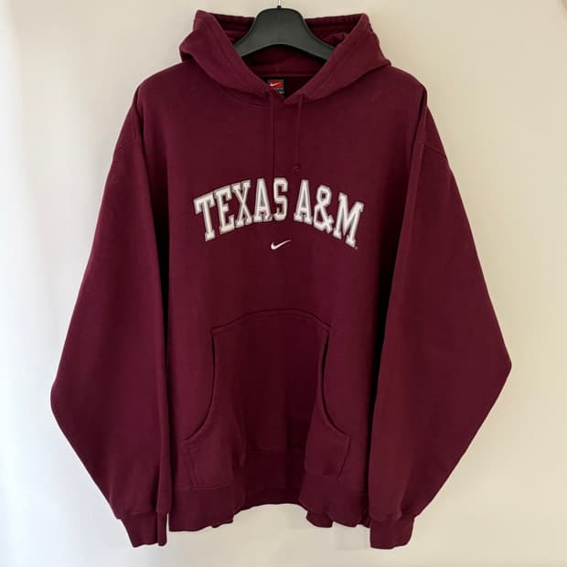 90s 올드 나이키 TEXAS A&M 팀 후드