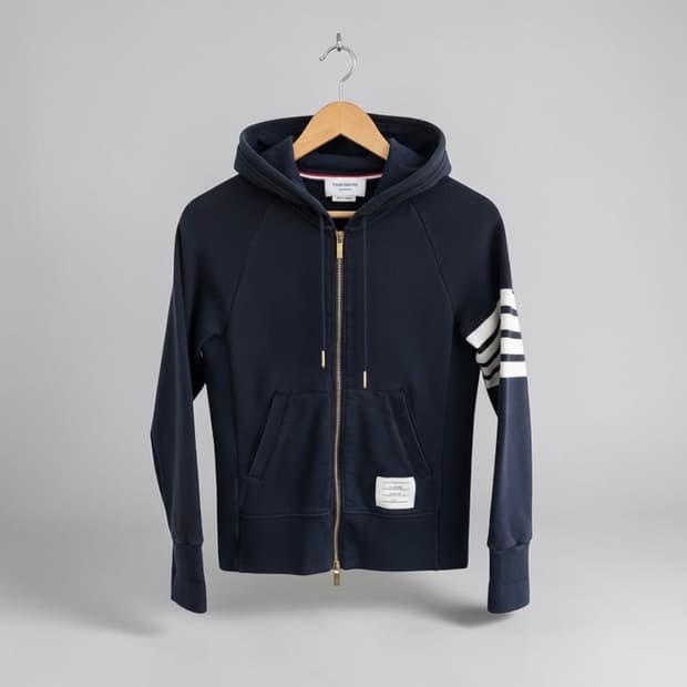 1/ 톰브라운 사선완장 후드집업 자켓