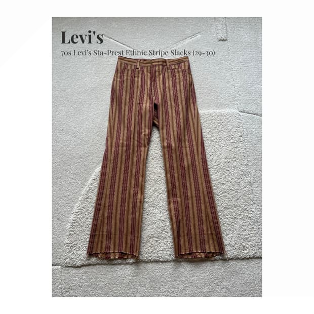 Levi's 스타-프레스트 에스닉 스트라이프 팬츠(29-30)