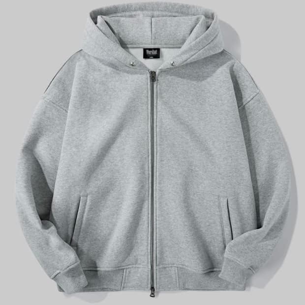 버던트 투웨이 메탈 지퍼 스웻 후드 집업 [그레이]