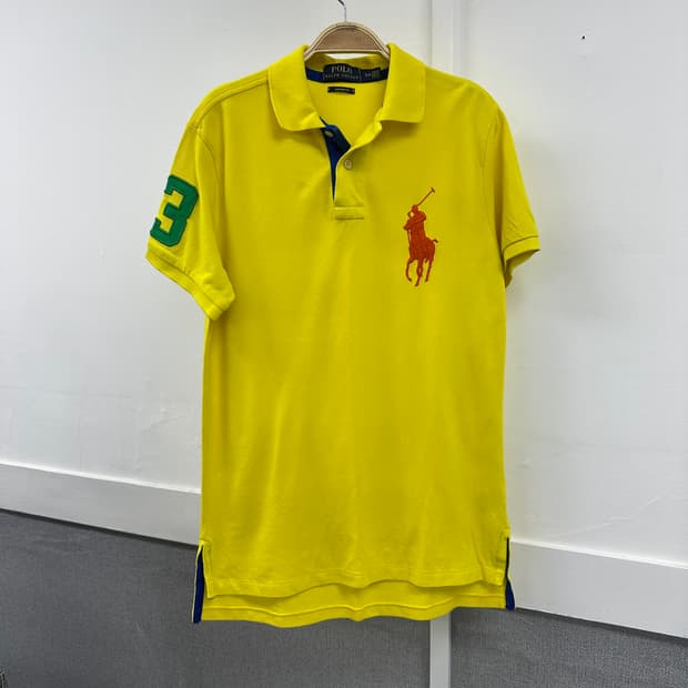 POLO 폴로 랄프로렌 노란색 반팔 카라티 커스텀핏 S/P s220
