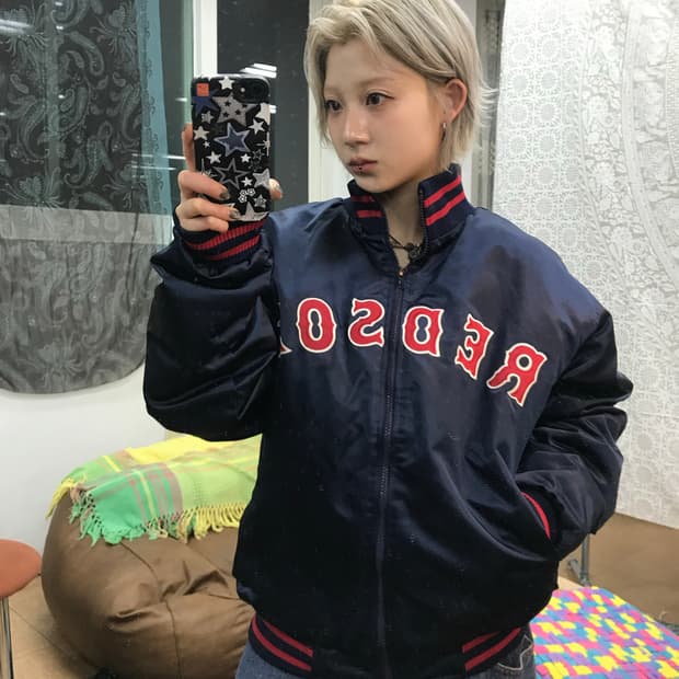 쿠퍼스타운 보스턴레드삭스 바시티자켓 