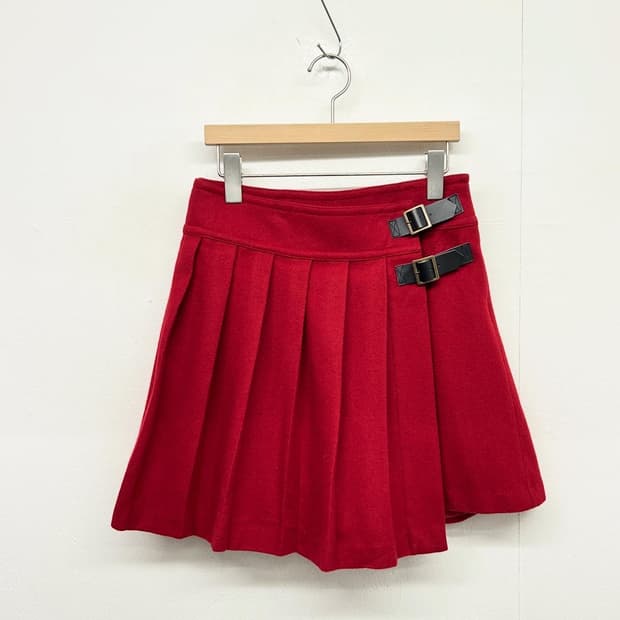 아네스베 울 플리츠 스커트 팬츠