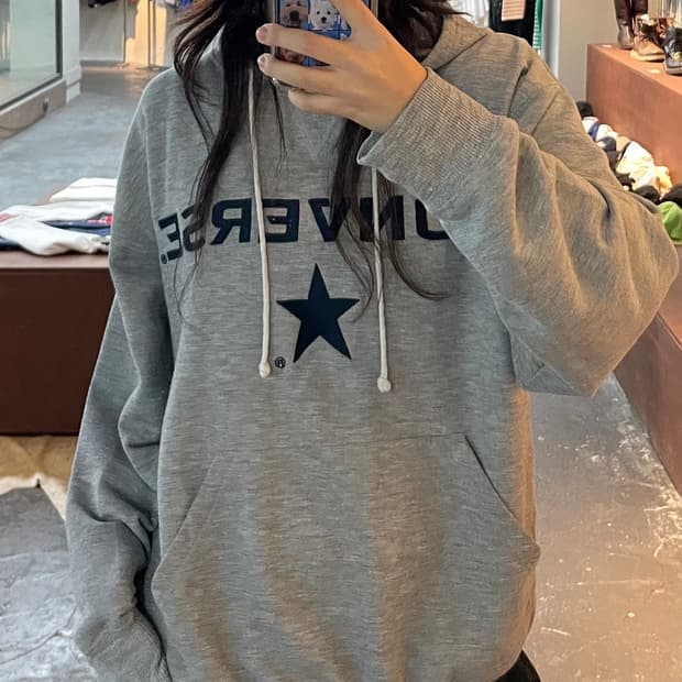 컨버스 그레이 후드티 H107