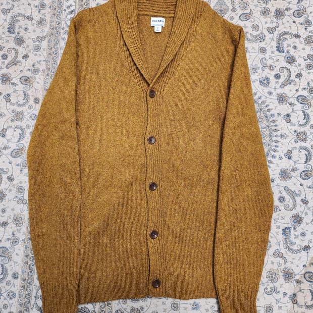 OLD NAVY 올드네이비 머스타드 숄카라 가디건 M