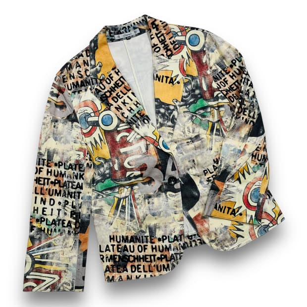 Cura Picasso Lettering Art Blazer Jacket