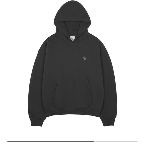 산산기어 25fw 로고 후드티 구해요