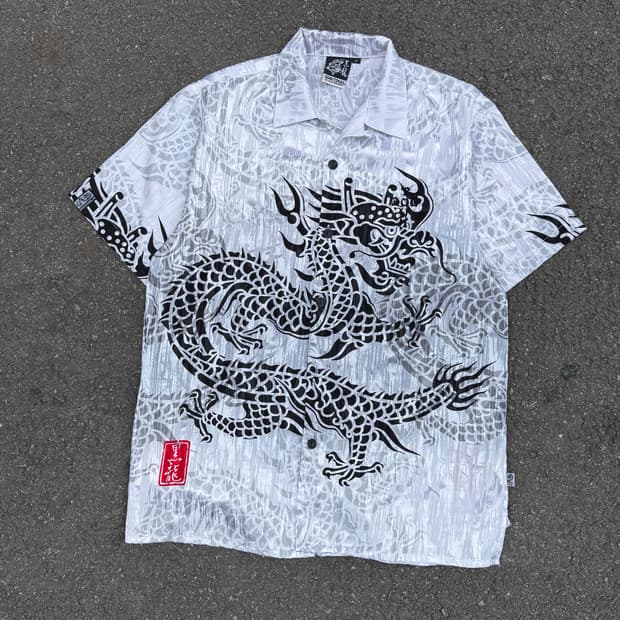 도그타운 오리엔탈 실크 반팔셔츠 