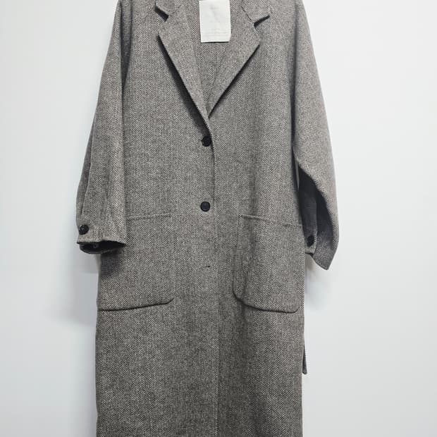 바질인보틀 basil in bottle 헤링본 롱 코트
