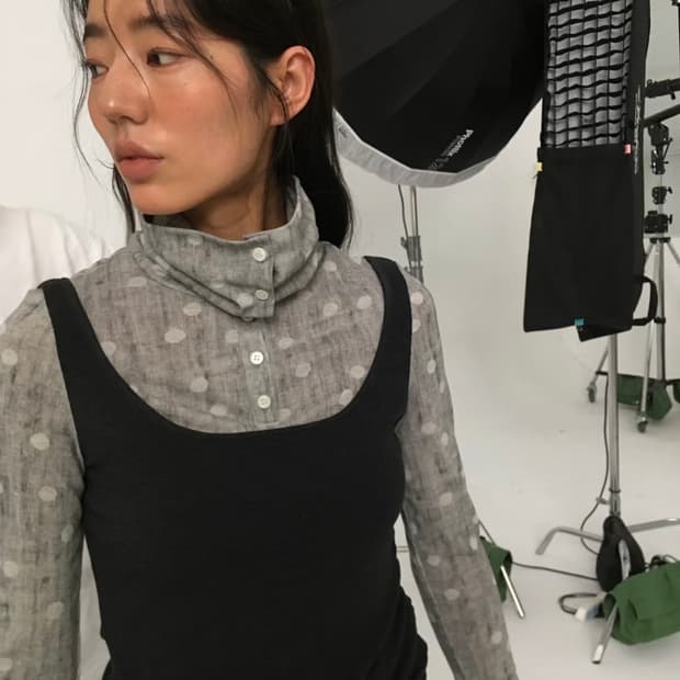 yawhat 도트 레이어드 디자인 탑