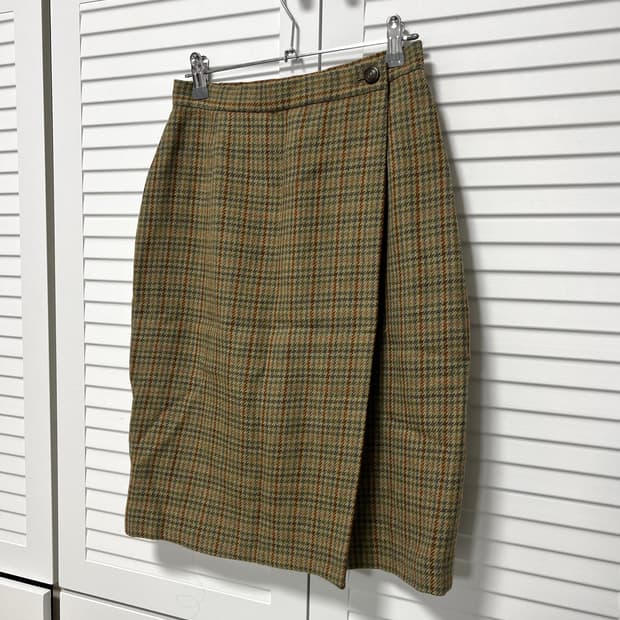 가을겨울 모리걸 체크 랩스커트