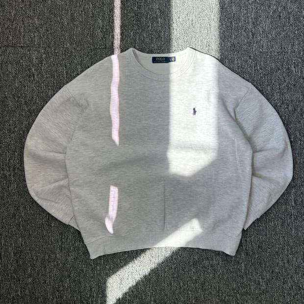 폴로 랄프로렌 멜란지 그레이 기모 맨투맨
