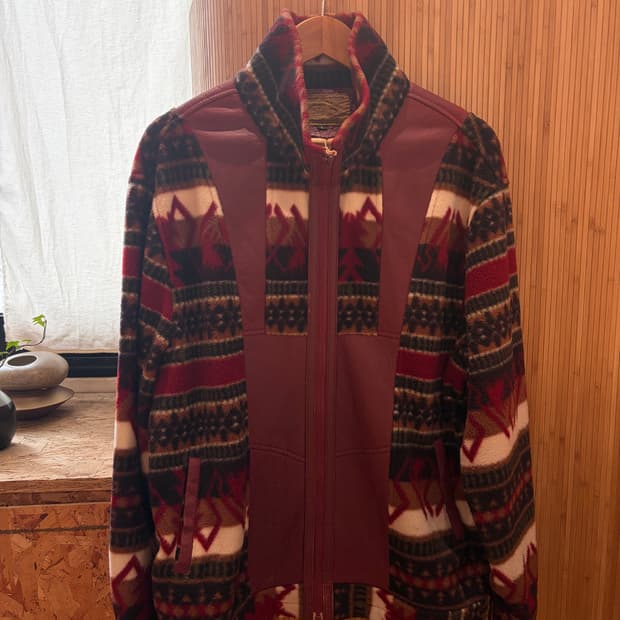 LEATHER FLEECE JACKET