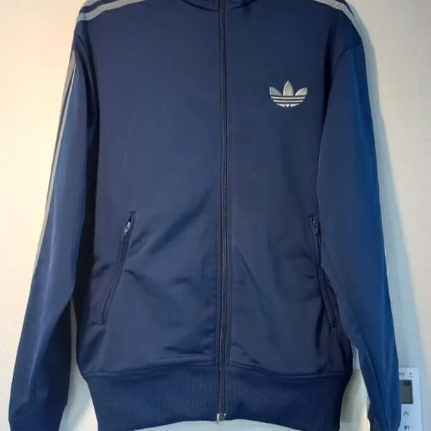 아다다스 파이어버드 네이비 실버 트랙탑 저지 져지집업 95