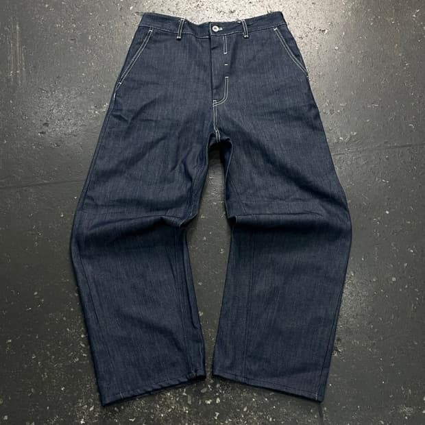 95 구보 GUVO 스티치 생지 데님팬츠 