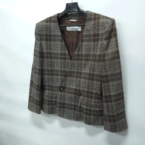 막스마라 SPORTMAX 체크 블레이저 Made in Italy