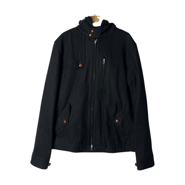 [Simplicite] 심플리시테 버튼디테일 후드 숏코트