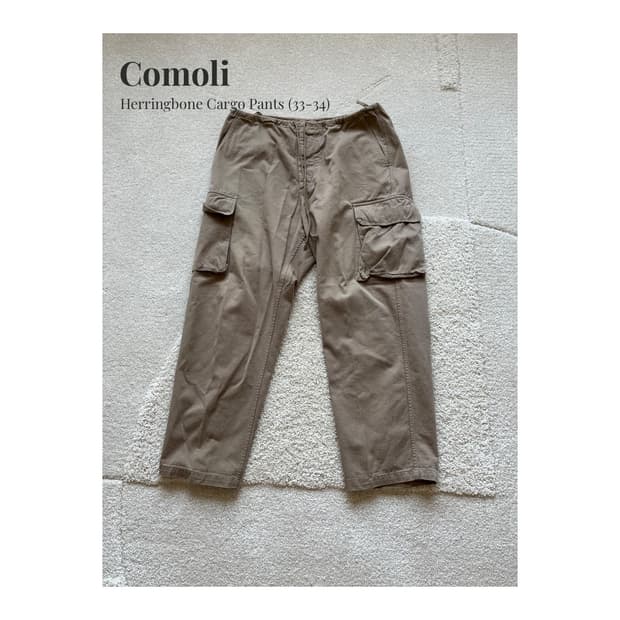 Comoli 헤링본 카고 팬츠 (31-34)