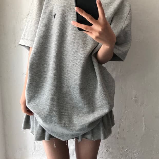 Polo 폴로 랄프로렌 신형 그레이 와플 숏 슬리브