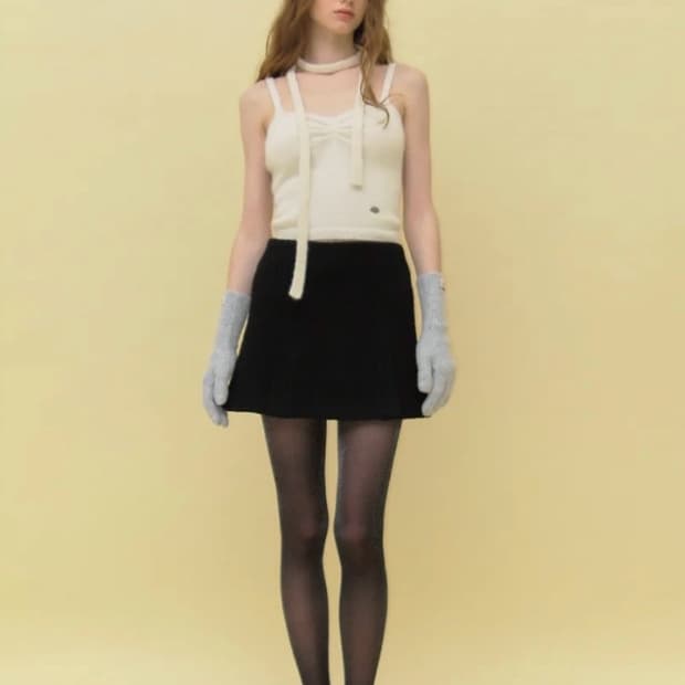 썸웨어버터 bella tweed mini skirt M
