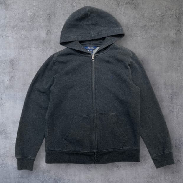 폴로 랄프로렌 차콜 포니자수 후드집업 L(14-16)