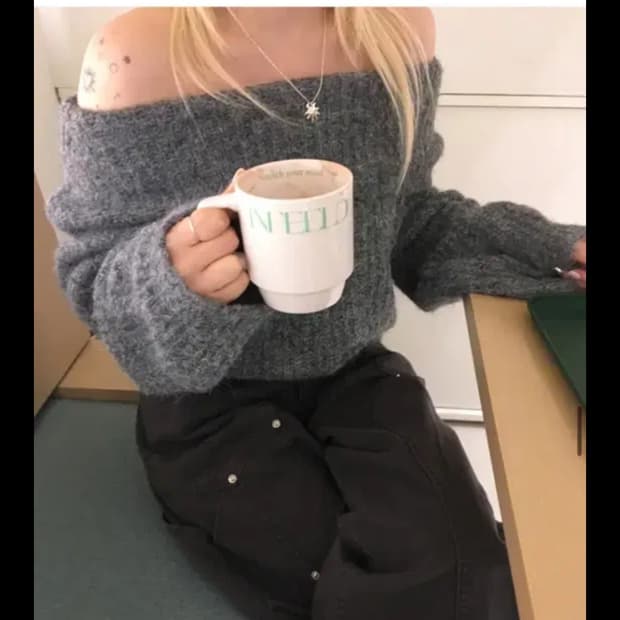 아워캐비넷 그랩 울 오프 니트