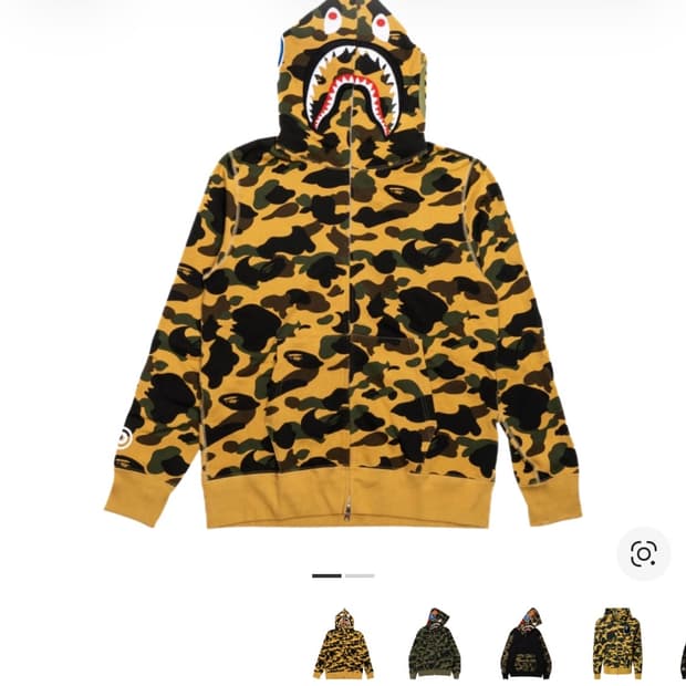 베이프 퍼스트 카모 샤크 엘로우 M 