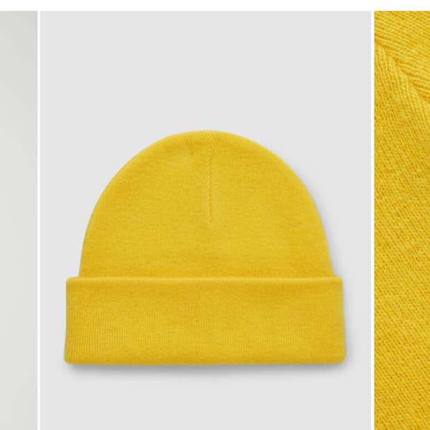 COS 옐로우 울 비니