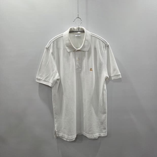 브룩스브라더스 피케 카라 반팔티 화이트 M