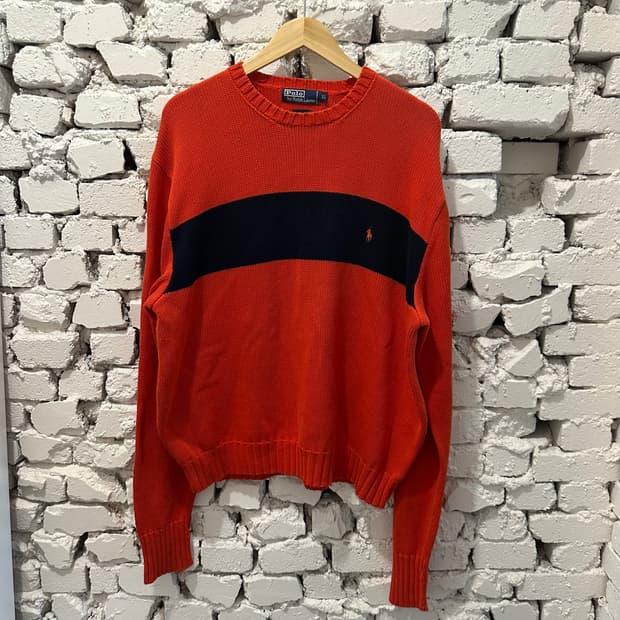 폴로 포니 아메카지 디테일 니트