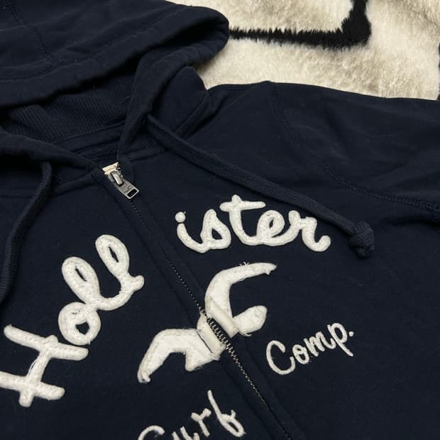 [S]홀리스터 스펠아웃 후드집업/기모/짙은네이비