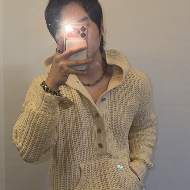 돌체앤가바나 하프 니트 후디