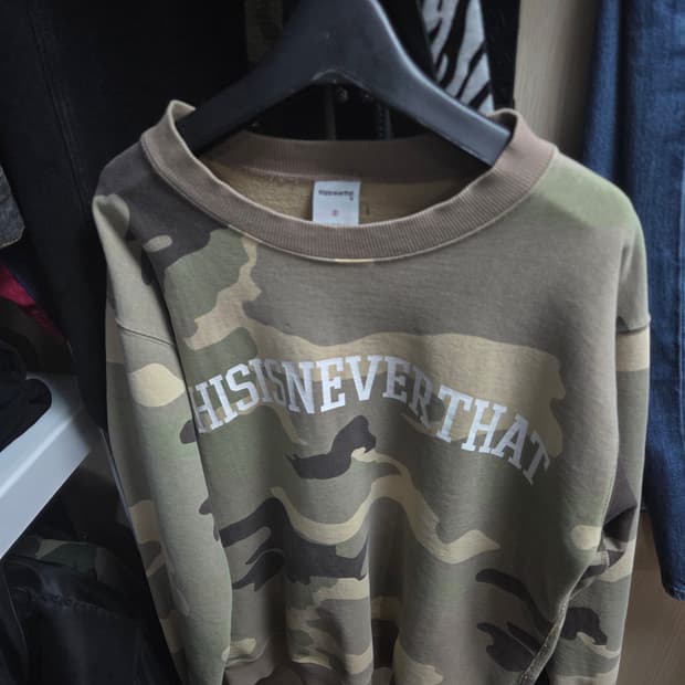 디스이즈네버뎃 데저트카모 맨투맨